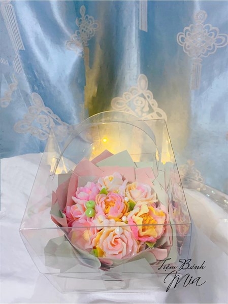 Hộp Nhựa Mika - Vuông Quai Rời Đế Giấy - 1 Hộp 16x16 Cao 15cm