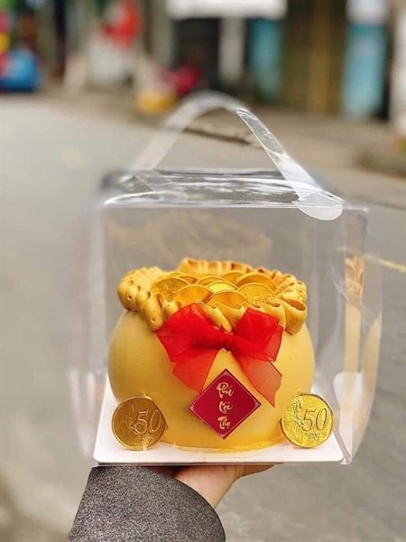 Hộp Nhựa Mika - Vuông Quai Rời Đế Giấy - 1 Hộp 16x16 Cao 15cm