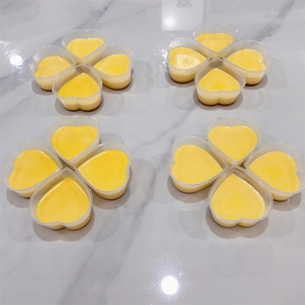 Hộp Nhựa - Tim Bánh Flan 90ml - Set 50