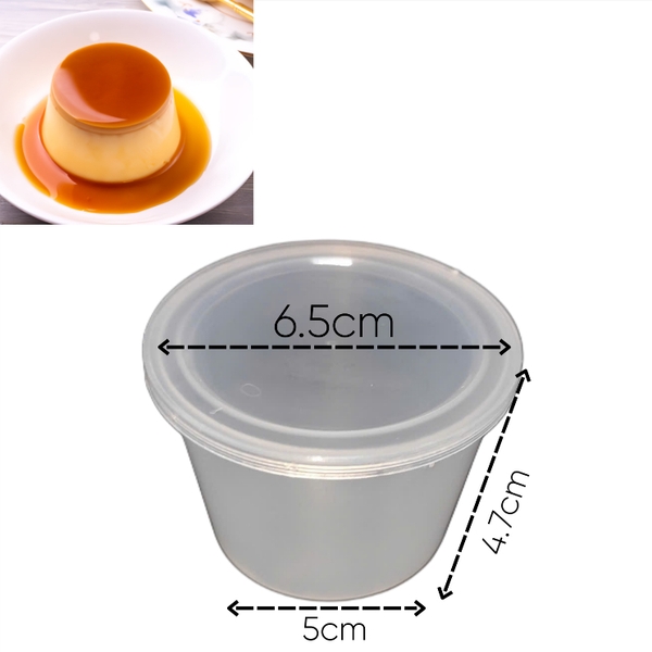 Hộp Nhựa - Tròn Bánh Flan - Số 0 125ml - Set 50