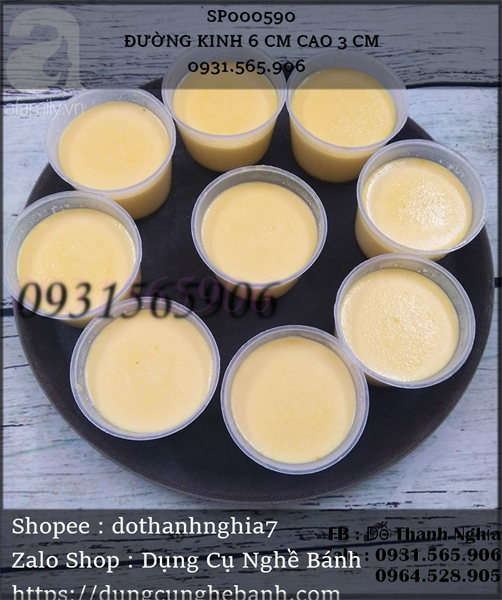Hộp Nhựa - Tròn Bánh Flan - Số 0 125ml - Set 50