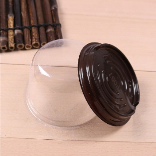 Hộp Nhựa - Tròn F057 - 10cm Cao 9cm - Đế Đen