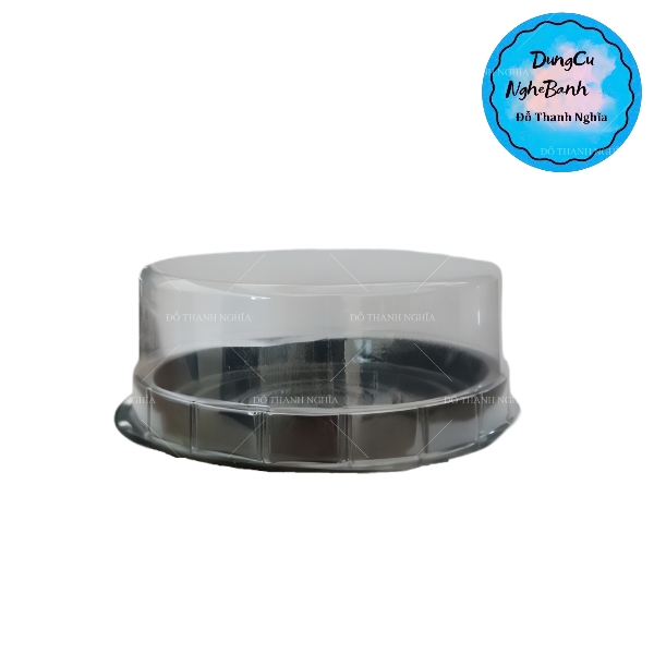 Hộp Nhựa - Tròn H12 - 14cm Cao 5cm - Đế Đen