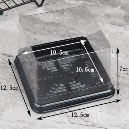 Hộp Nhựa - Vuông TN12 - 12x12cm Cao 7.2cm Đế Đen