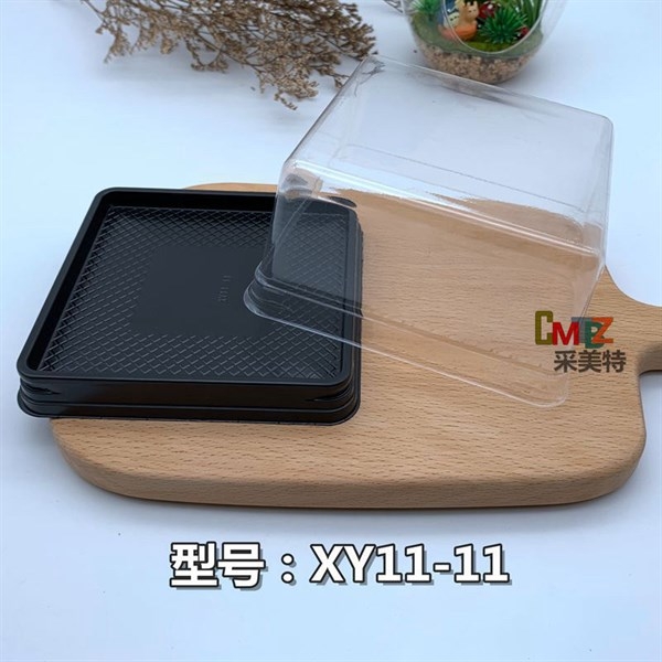 Hộp Nhựa - Vuông XY11 Đế Đen- 11x11cm Cao 5.5cm H666