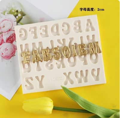 Khuôn Silicon - Chữ Cái IN - Chữ Cái In Nghiêng