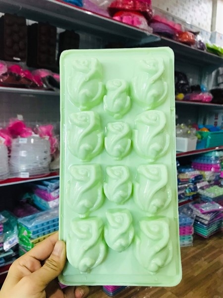 Khay Đá Nhựa VT - KD18 - TH 12c - Hồng Búp