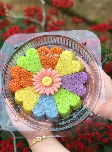 Khuôn Ấn Xôi - Hoa Mai - Chia 8c Ngăn - Tam Giác