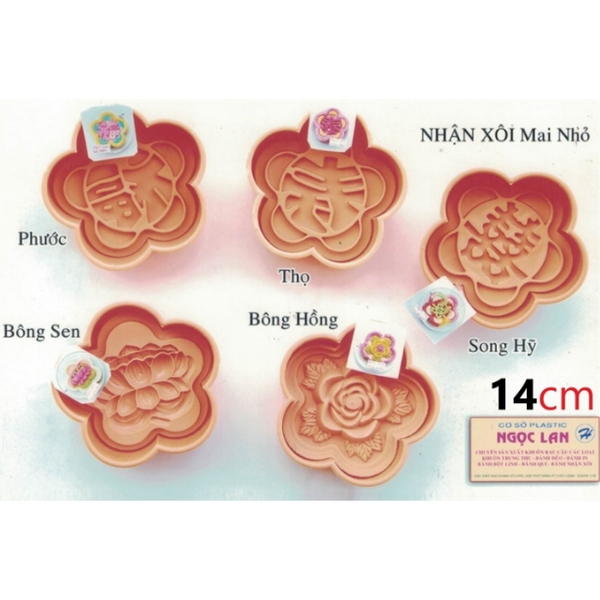 Khuôn Ấn Xôi - Mai 5 Cánh NL - 14cm - Thọ - Hán