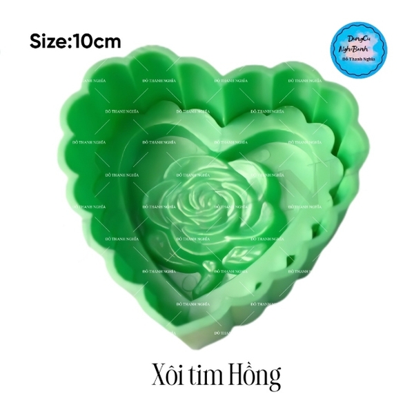 Khuôn Ấn Xôi - Tim Khía NL - 10cm - Hoa Hồng