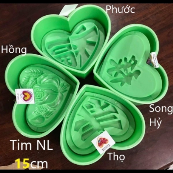 Khuôn Ấn Xôi - Tim NL - 15cm - SONG HỶ