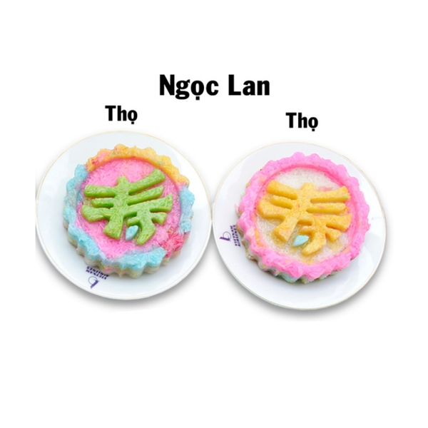 Khuôn Ấn Xôi - Tròn Khía NL - 14cm - Thọ - Hán