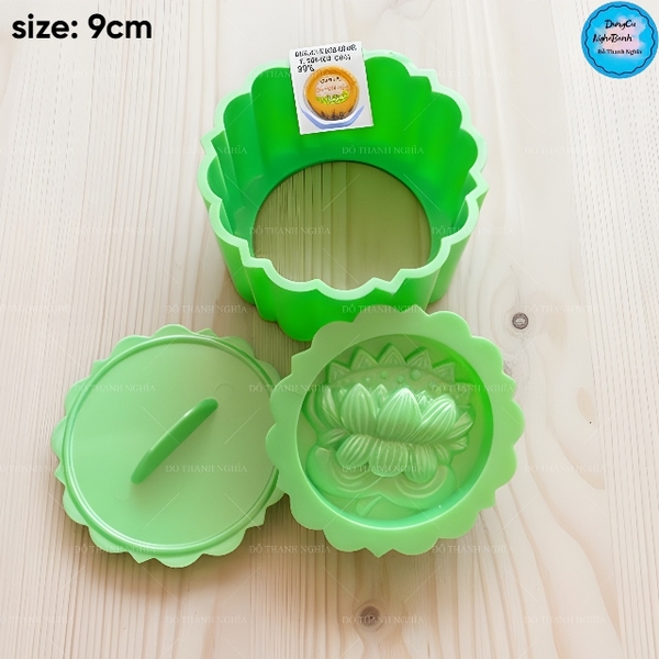 Khuôn Ấn Xôi - Tròn Khía NL - 9cm - Hoa Sen