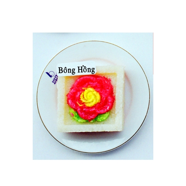 Khuôn Ấn Xôi - Vuông NL - 8cm - Hoa Hồng