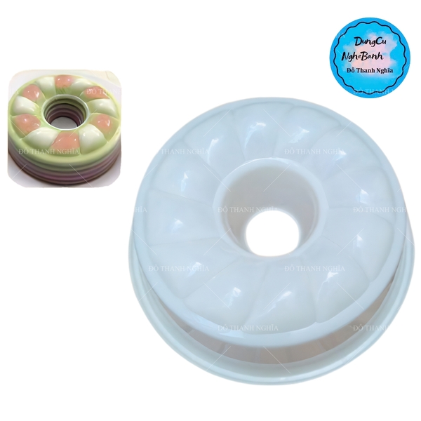 Khuôn Cơm Nhựa - Xôi - Thạch 18-21cm - CN06 - Xoắn Khía Mặt