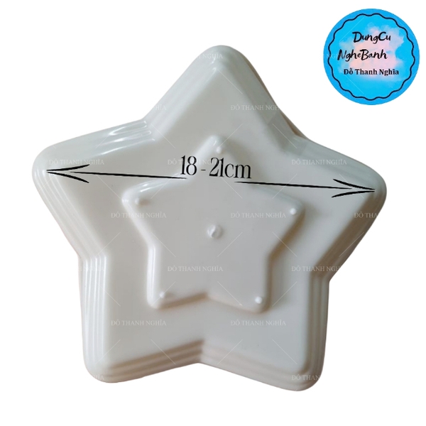 Khuôn Cơm Nhựa - Xôi - Thạch 18-21cm - CN10 - Sao 5 Cánh