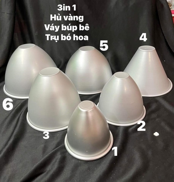 Khuôn Nhôm Đúc - Hủ Vàng, Váy Búp Bê, Trụ Bó Hoa - Oval