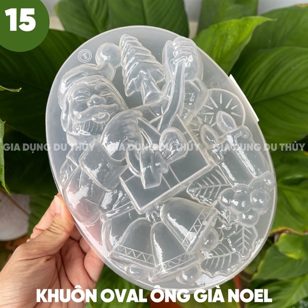 Khuôn Nhựa Cứng VT - 20cm - M15 - Oval Ông Già Noel