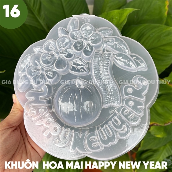 Khuôn Nhựa Cứng VT - 20cm - M16 - Mai Happy New Year