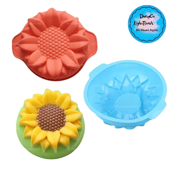 Khuôn Silicon - Đế - Hoa Hướng Dương 12cm - Khuôn