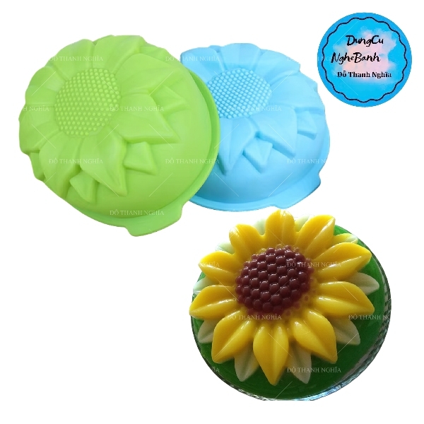 Khuôn Silicon - Đế - Hoa Hướng Dương 12cm - Khuôn