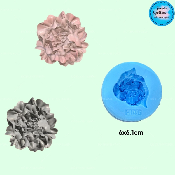 Khuôn Silicon - Hoa Hàn Quốc -Cẩm Chướng Cuộn H146