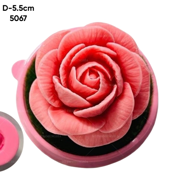 Khuôn Silicon - Hoa Hồng V3 5.5cm hh01