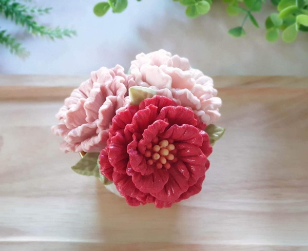Khuôn Silicon - Hoa Mẫu Đơn - Nhuỵ Xoay Thái 6.5cm