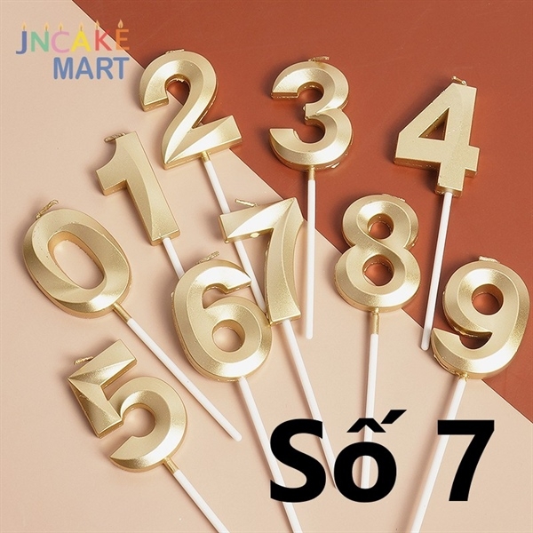 Nến Số - Đèn Cầy - Mẫu Đẹp 4.8cm Số 0