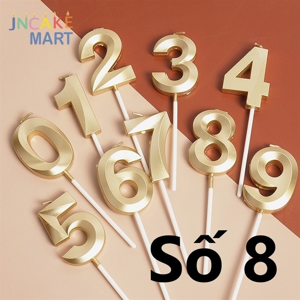 Nến Số - Đèn Cầy - Mẫu Đẹp 4.8cm Số 0