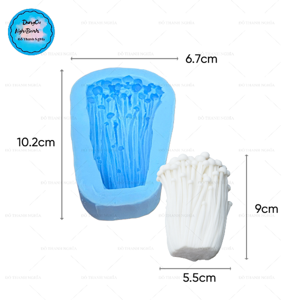 Khuôn Silicon - Rau Củ - Nấm 2