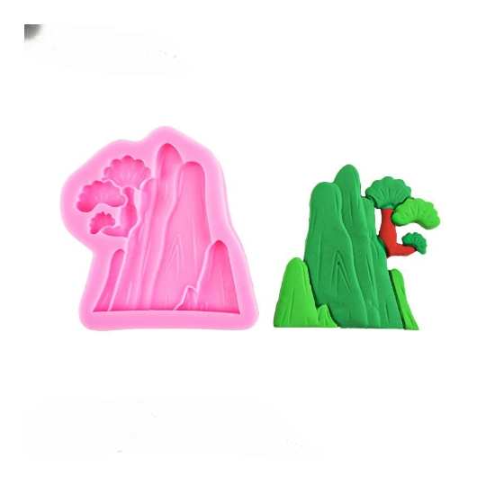 Khuôn Silicon - Ngọn Núi - Kèm Cây 7.3cm
