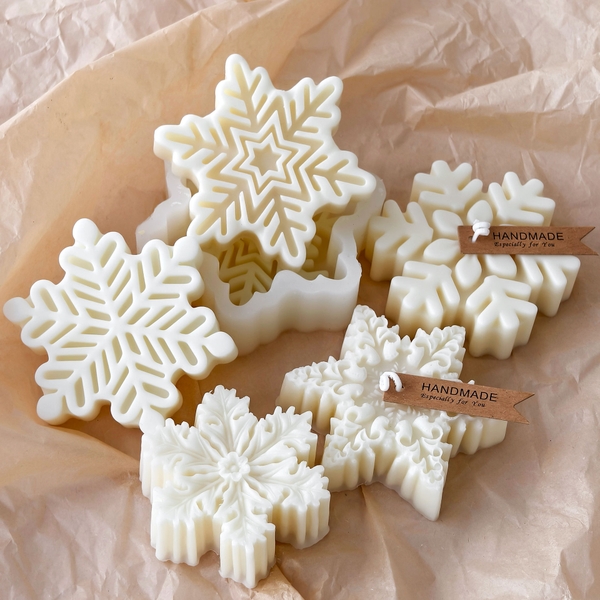 Khuôn Silicon - Noel - Cánh Tuyết Noel - Họa Tiết Cong 8cm