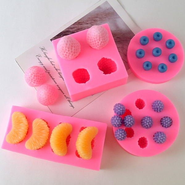 Khuôn Silicon - Trái Cây Berry - Việt Quất - BlueBerry 8c