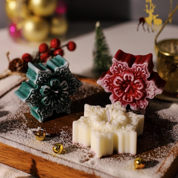 Khuôn Silicon - Noel - Cánh Hoa Tuyết Noel 8cm