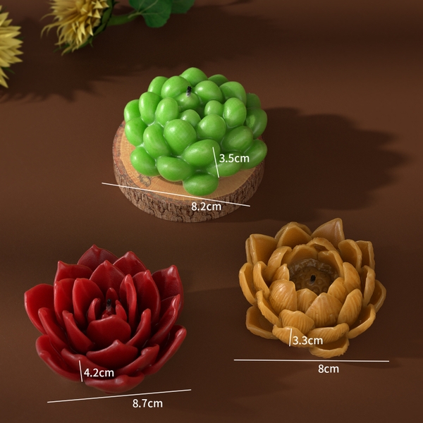 Khuôn Silicon - Sen Đá - Đại Đoá  8.7cm