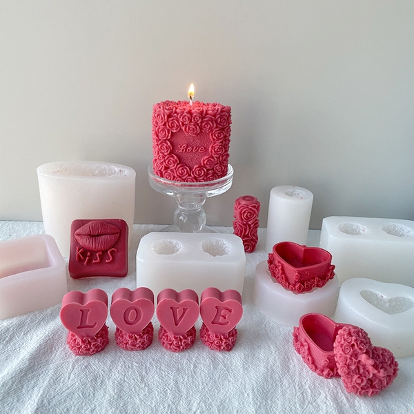 Khuôn Silicon - Chữ Love Đứng Trụ Set 2