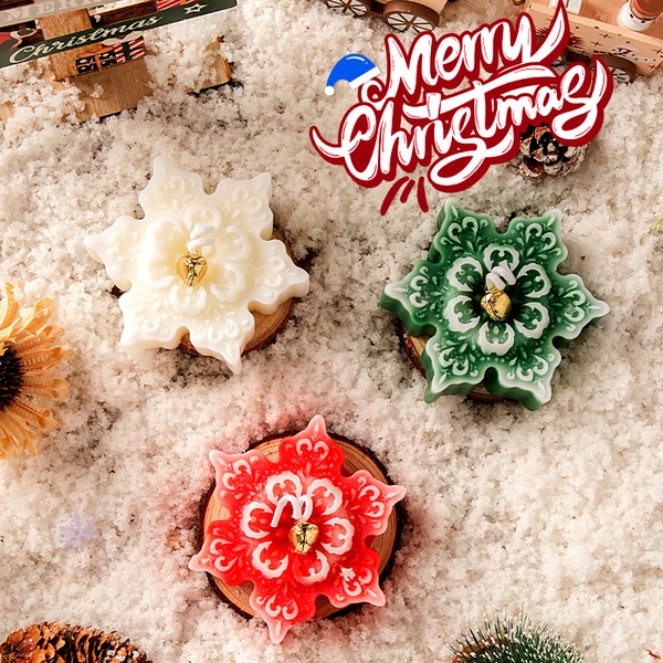 Khuôn Silicon - Noel - Cánh Hoa Tuyết Noel 8cm