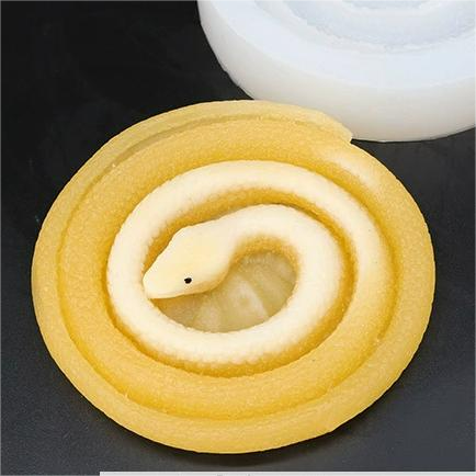 Khuôn Silicon - Động Vật - Con Rắn Tròn Dẹp 10cm Cao 2.5cm