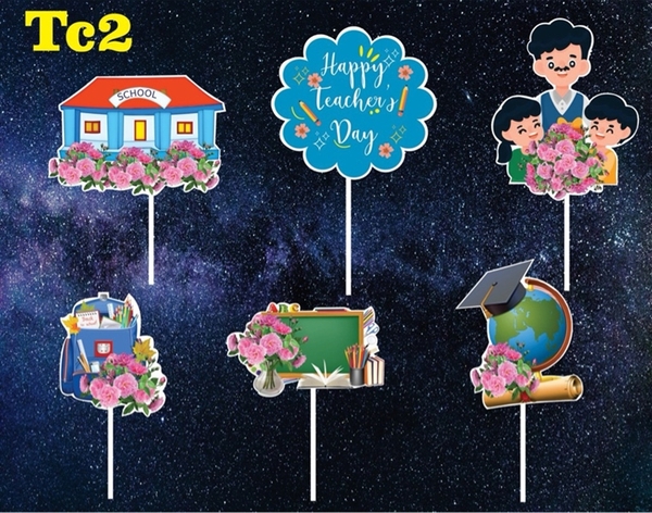 PKC-Set Cắm Giấy 20/11 Phụ Kiện Trang Trí Bánh - TC08