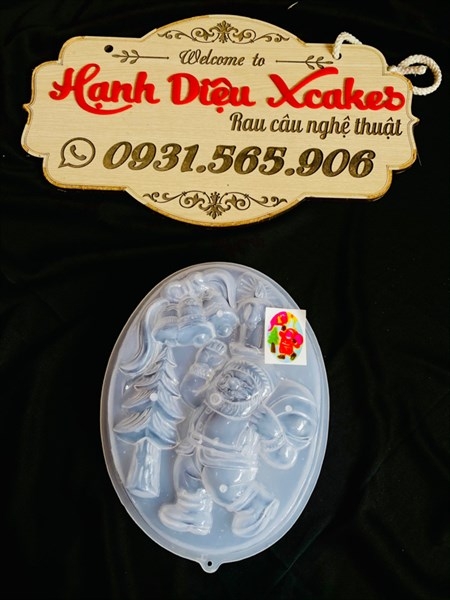 RNL20 - Khuôn Nhựa RCT - Tròn 20cm - Noel Chuông Ông Già