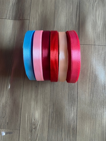 Ruy Băng Trang Trí - Thường - 1cm - TRƠN ĐỎ