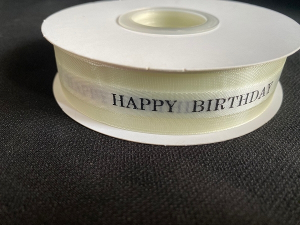 Ruy Băng Voan - 3cm Chữ HPBD - Đỏ tươi 5
