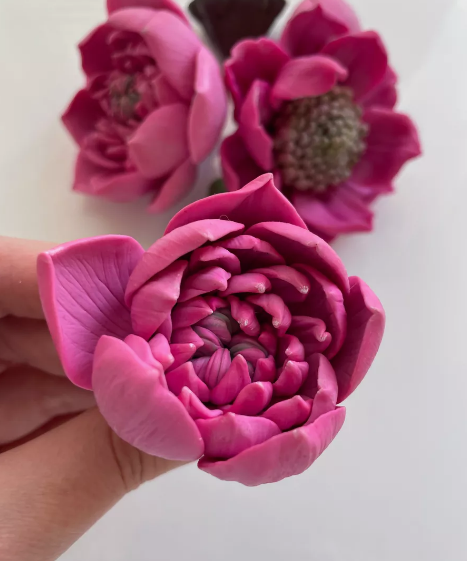 Khuôn Silicon - Hoa Sen Nở - Hoa Sen Nhuỵ 7.5cm