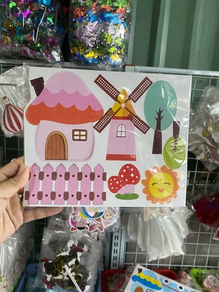 SET CẮM NHÀ NẤM-CỐI XOAY GIÓ PHỤ KIỆN TRANG TRÍ BÁNH