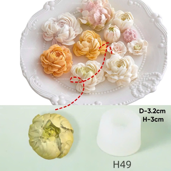 Khuôn Silicon - Set 14 Khuôn Hoa Hàn Quốc
