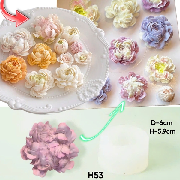 Khuôn Silicon - Set 14 Khuôn Hoa Hàn Quốc
