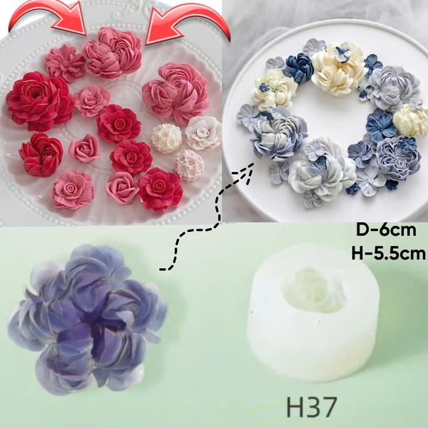 Khuôn Silicon - Set 14 Khuôn Hoa Hàn Quốc