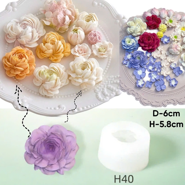 Khuôn Silicon - Set 14 Khuôn Hoa Hàn Quốc