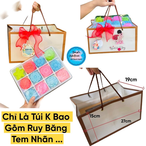 Túi Giấy - Quai Xách - Chữ Nhật 19x27cm Cao 15Cm